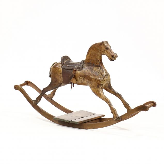 antique-carved-wood-rocking-horse