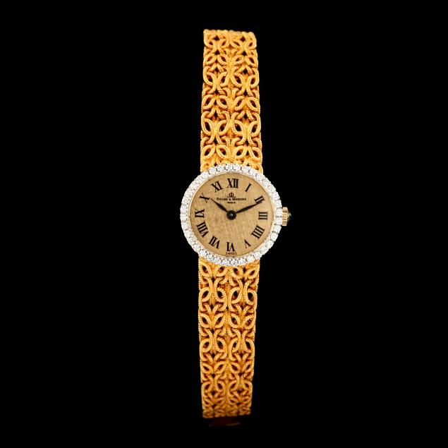 lady-s-18kt-gold-and-diamond-watch-baume-mercier