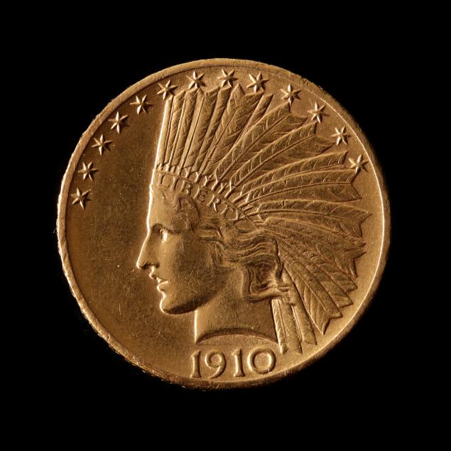 1910-D $10 Gold Indian Head Eagle (Lot 3007 - Single-Owner Coin