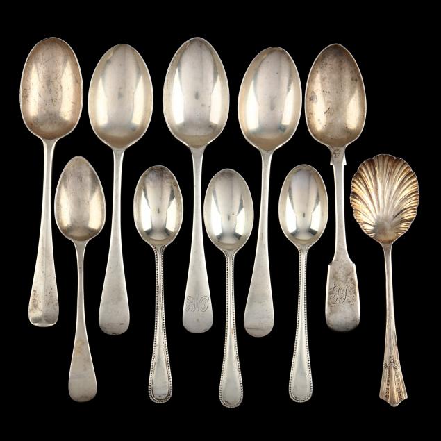 ten-english-sterling-silver-spoons