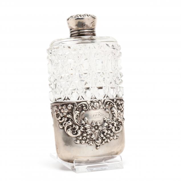 an-unger-bros-sterling-silver-cut-glass-flask