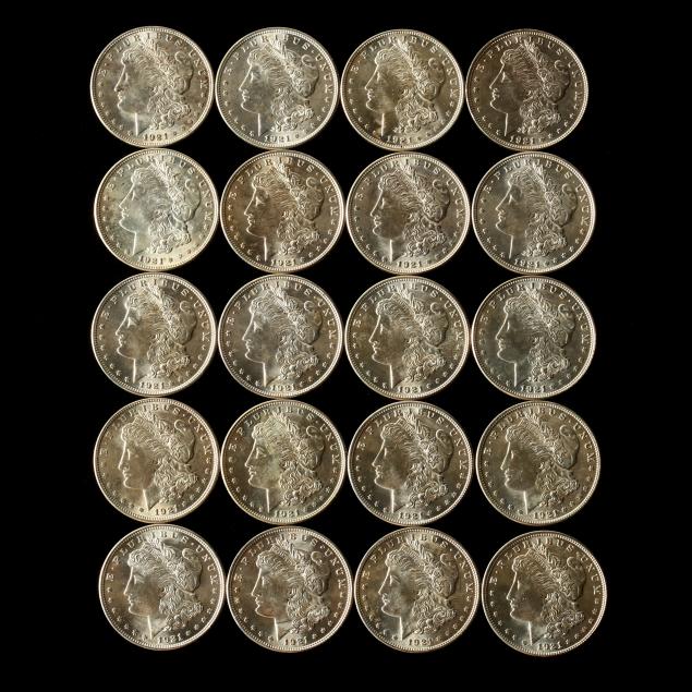 roll-of-twenty-uncirculated-1921-morgan-silver-dollars