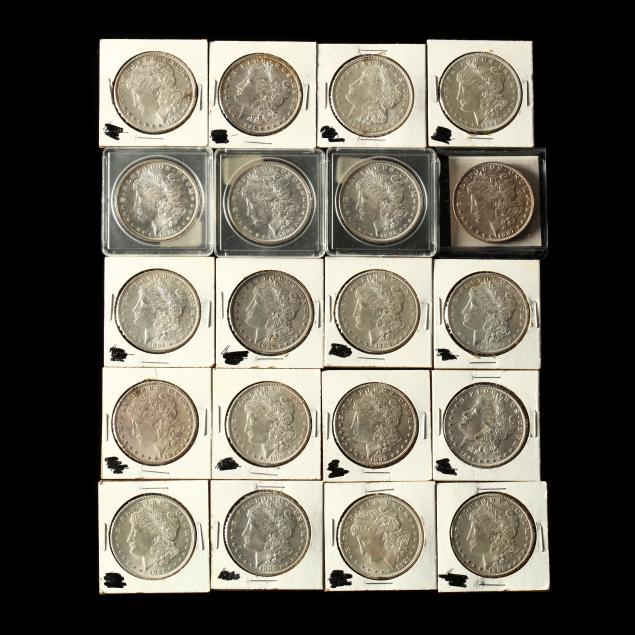 twenty-better-grade-mixed-date-mint-morgan-silver-dollars