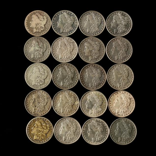 twenty-mixed-1880s-morgan-silver-dollars