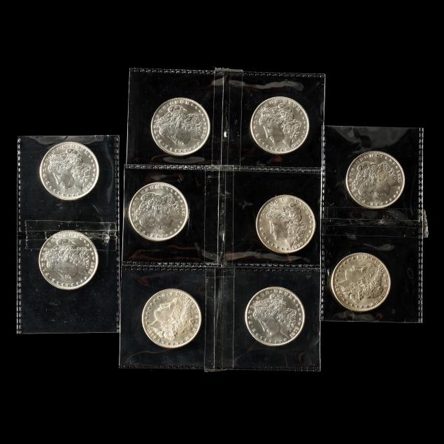 ten-bu-morgan-silver-dollars