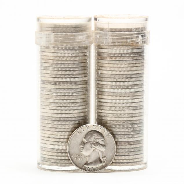 two-rolls-of-1964-quarters