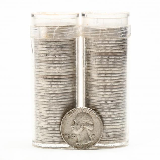 two-rolls-of-circulated-90-silver-quarters