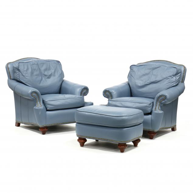 bradington-young-pair-of-leather-club-chairs-and-ottoman