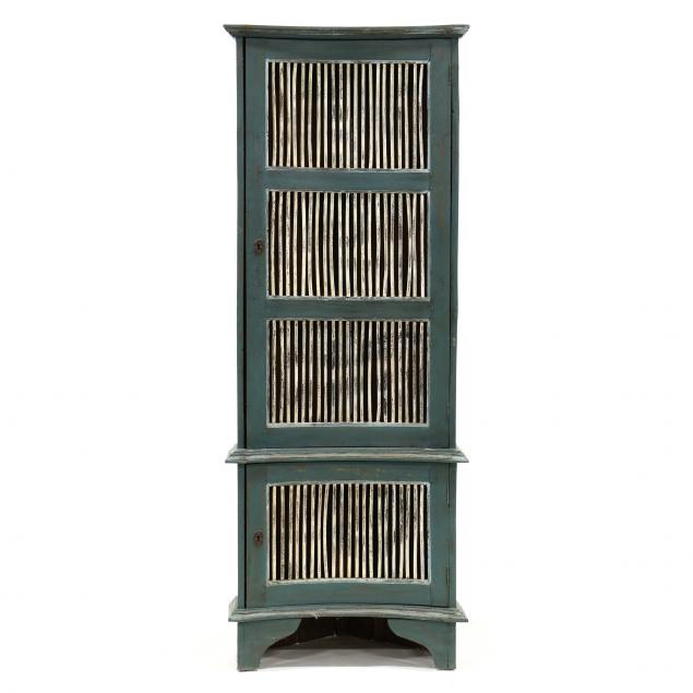 french-country-style-painted-concave-corner-cupboard