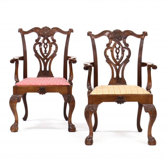 pair-of-chippendale-style-carved-mahogany-armchairs