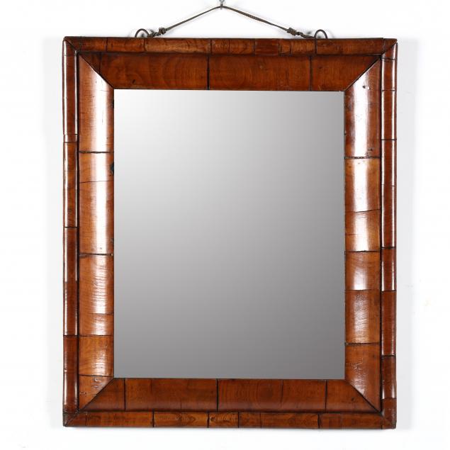 william-and-mary-style-walnut-cushion-cut-mirror
