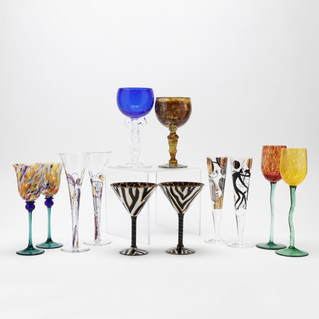 twelve-assorted-art-glass-stems