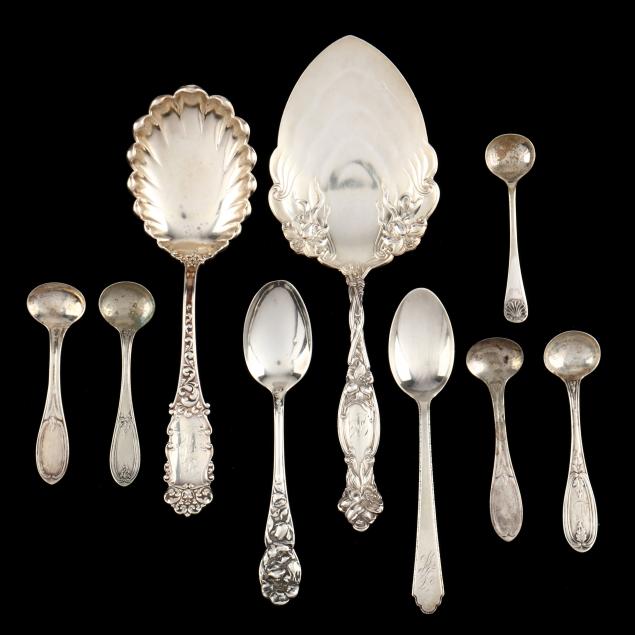 a-group-of-sterling-silver-flatware