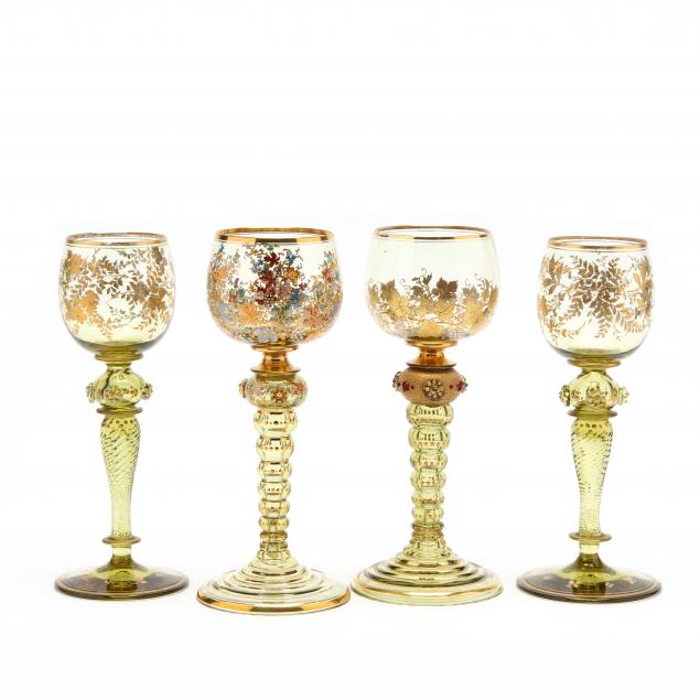 att-moser-four-enameled-goblets