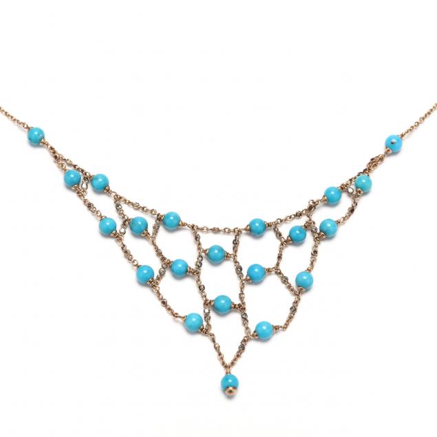 9kt-gold-turquoise-and-diamond-necklace