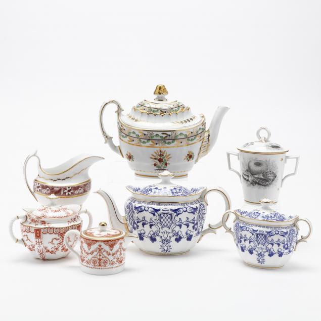 an-assortment-of-antique-porcelain-tea-items