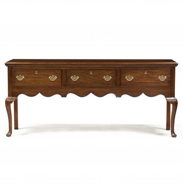 henkel-harris-queen-anne-style-walnut-sideboard