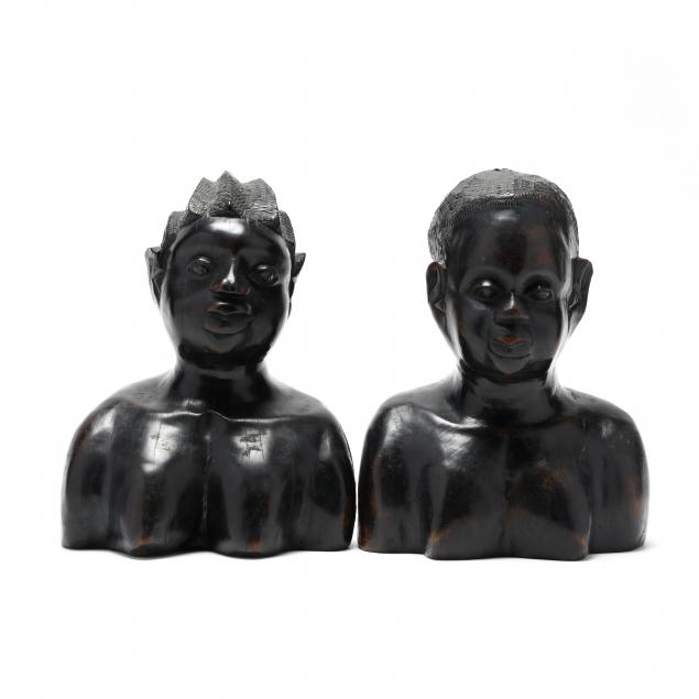 pair-of-carved-african-busts
