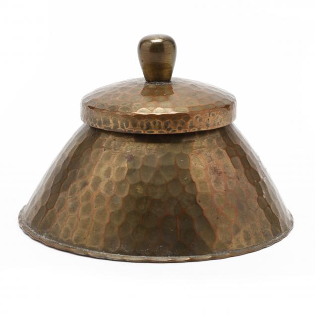 roycroft-hammered-copper-inkwell