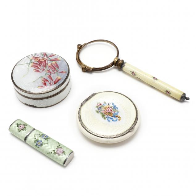 four-lady-s-vintage-enamel-vanity-items