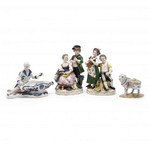 four-vintage-and-antique-ceramic-figurals