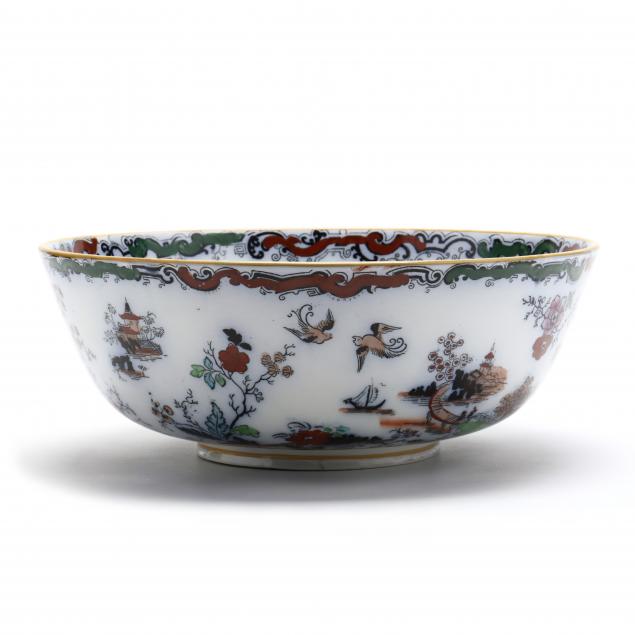 an-antique-mason-s-ironstone-chinoiserie-punch-bowl