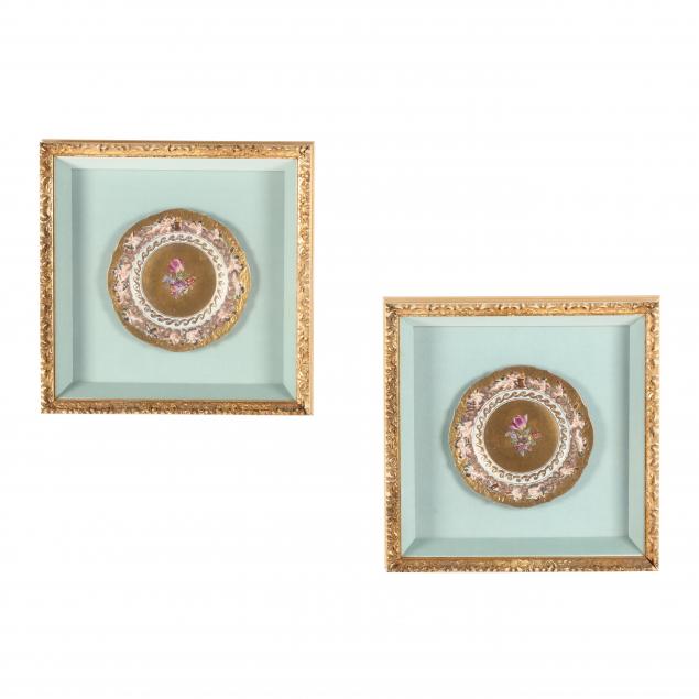 a-pair-of-framed-capodimonte-plates