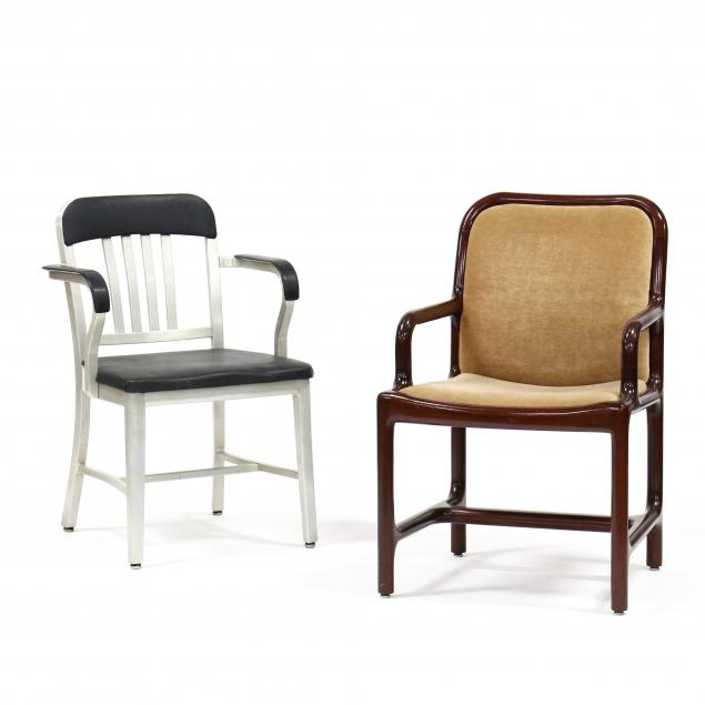 two-modernist-armchairs