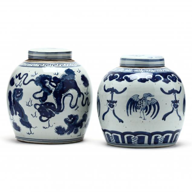 a-pair-of-unusual-chinese-porcelain-blue-and-white-ginger-jars