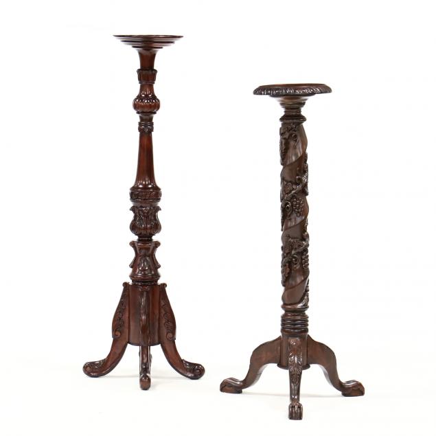 two-carved-mahogany-stands