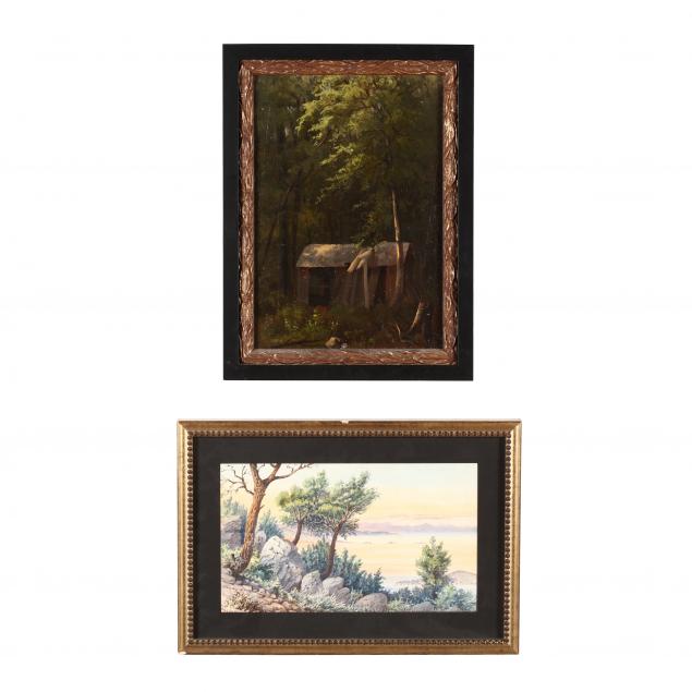 two-antique-american-landscape-paintings