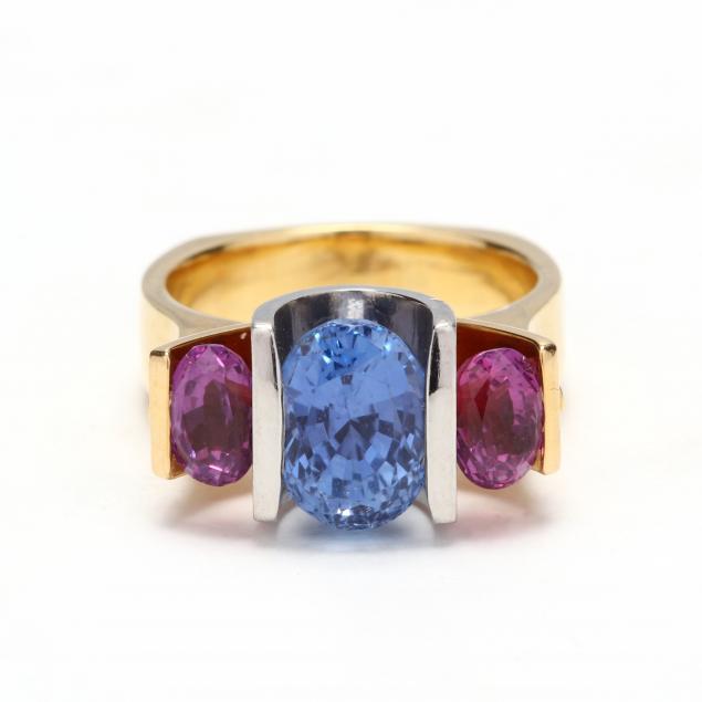 gold-and-platinum-three-stone-sapphire-ring