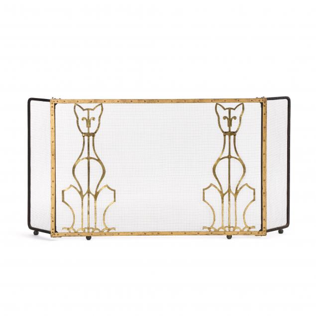 art-deco-gilt-iron-fire-screen