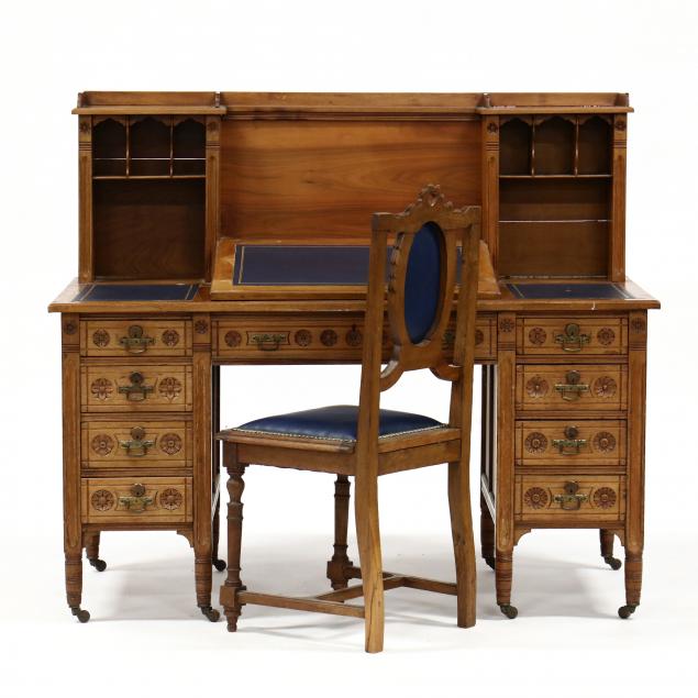 hobbs-co-edwardian-carved-walnut-desk-and-chair