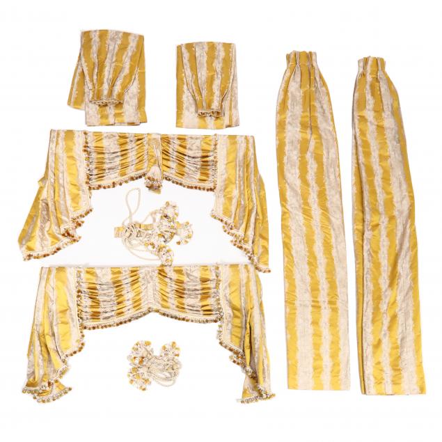 pair-of-custom-scalamandre-yellow-silk-curtain-sets