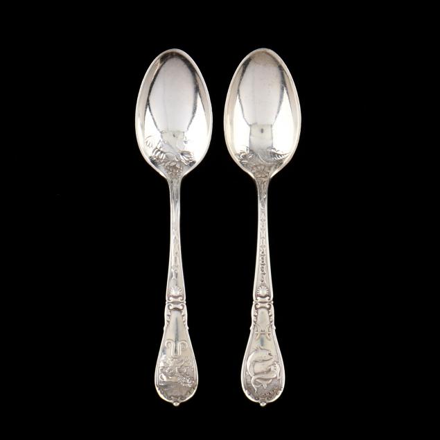 two-antique-gorham-sterling-silver-zodiac-spoons
