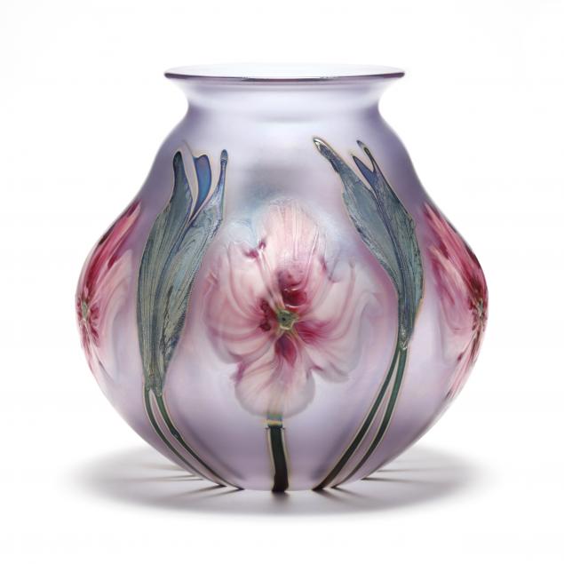 charles-lotton-i-multi-flora-i-art-glass-vase