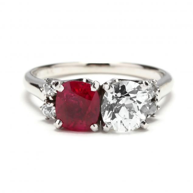 14kt-white-gold-diamond-and-synthetic-ruby-ring-grogan