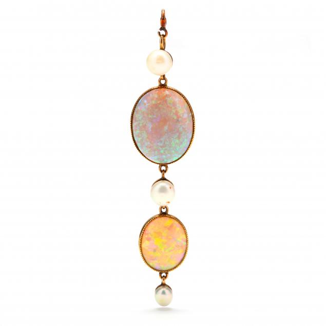 vintage-gold-opal-and-pearl-pendant