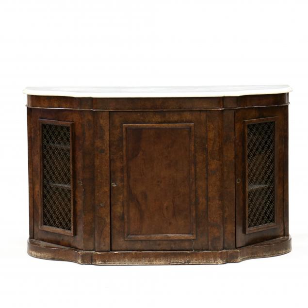 continental-burlwood-marble-top-credenza