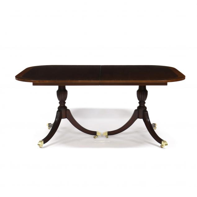 councill-craftsmen-georgian-style-double-pedestal-inlaid-dining-table