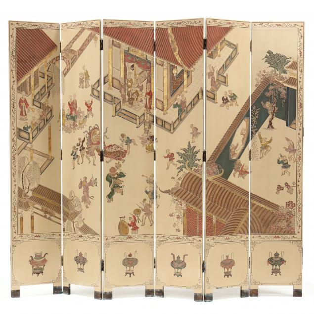 vintage-chinese-six-panel-carved-and-lacquered-floor-screen