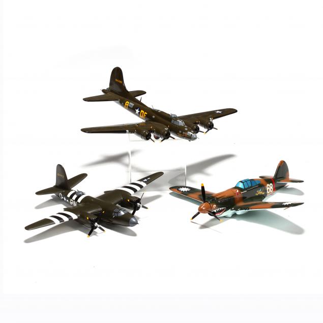 three-models-of-famous-wwii-u-s-warplanes