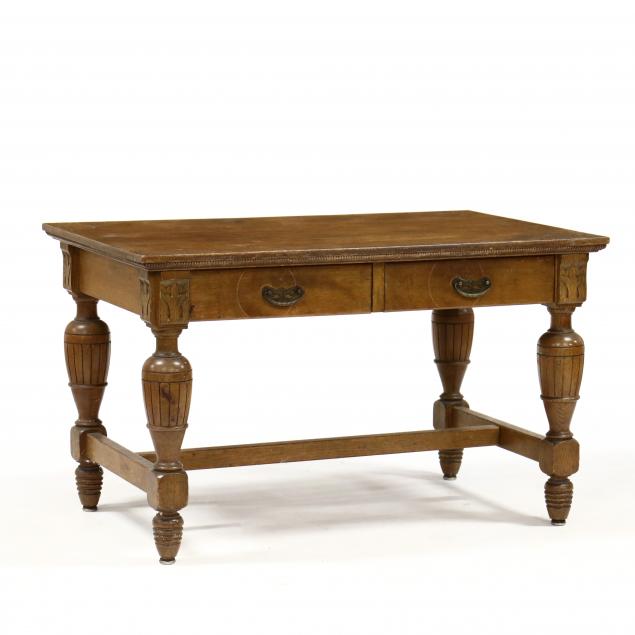 edwardian-carved-oak-library-table