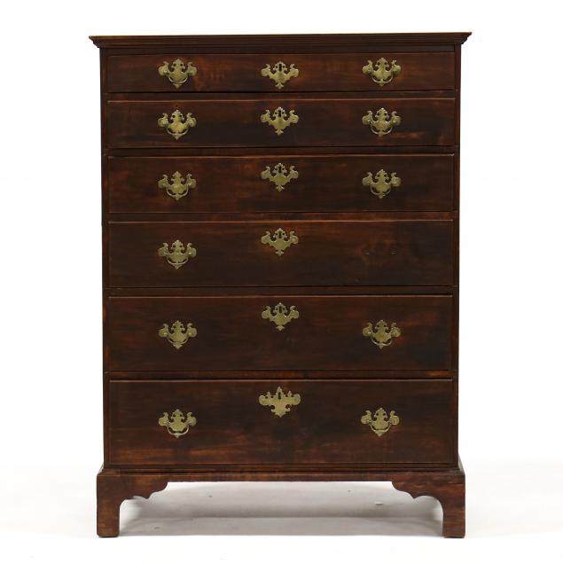 new-england-federal-tiger-maple-semi-tall-chest-of-drawers