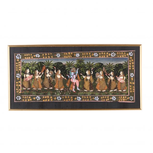 a-pichhavai-indian-painting-of-krishna-with-gopis