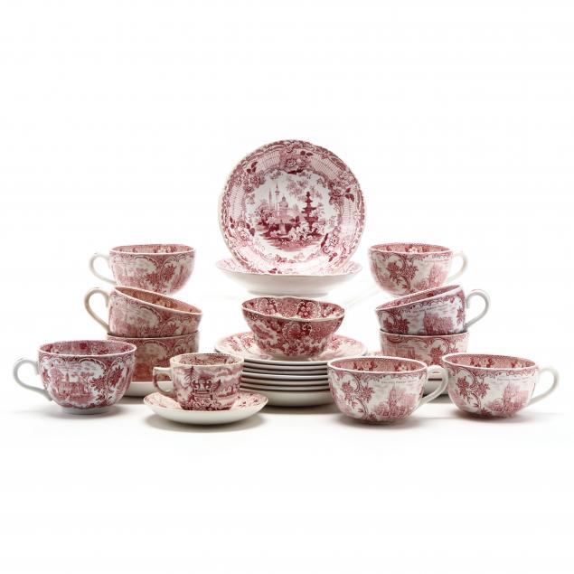 24-pieces-of-antique-red-transferware-incl-williamsburg