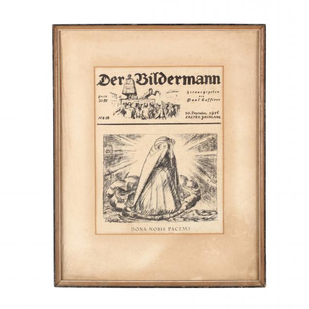 ernst-barlach-german-1870-1938-framed-cover-of-i-der-bildermann-i