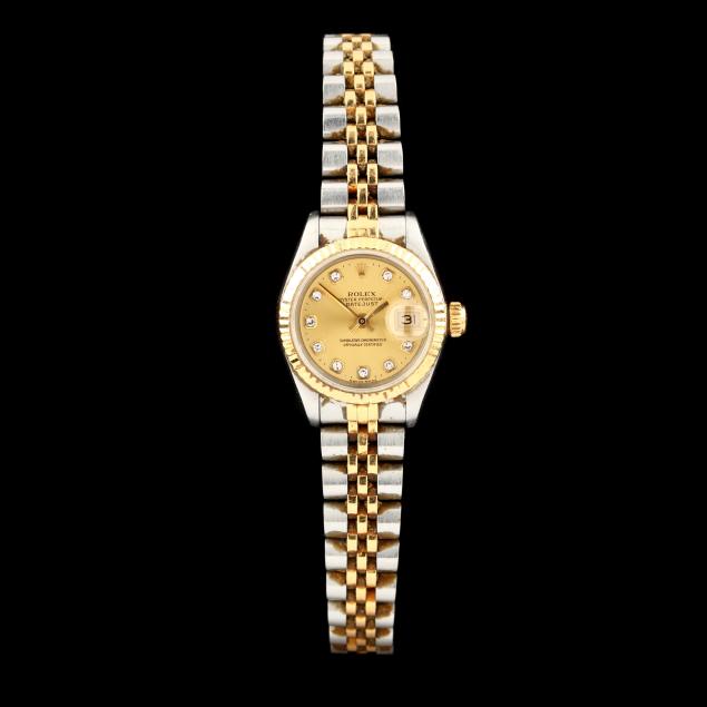 lady-s-two-tone-oyster-perpetual-datejust-watch-rolex