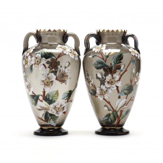 att-mont-joye-pair-of-enameled-mantle-vases